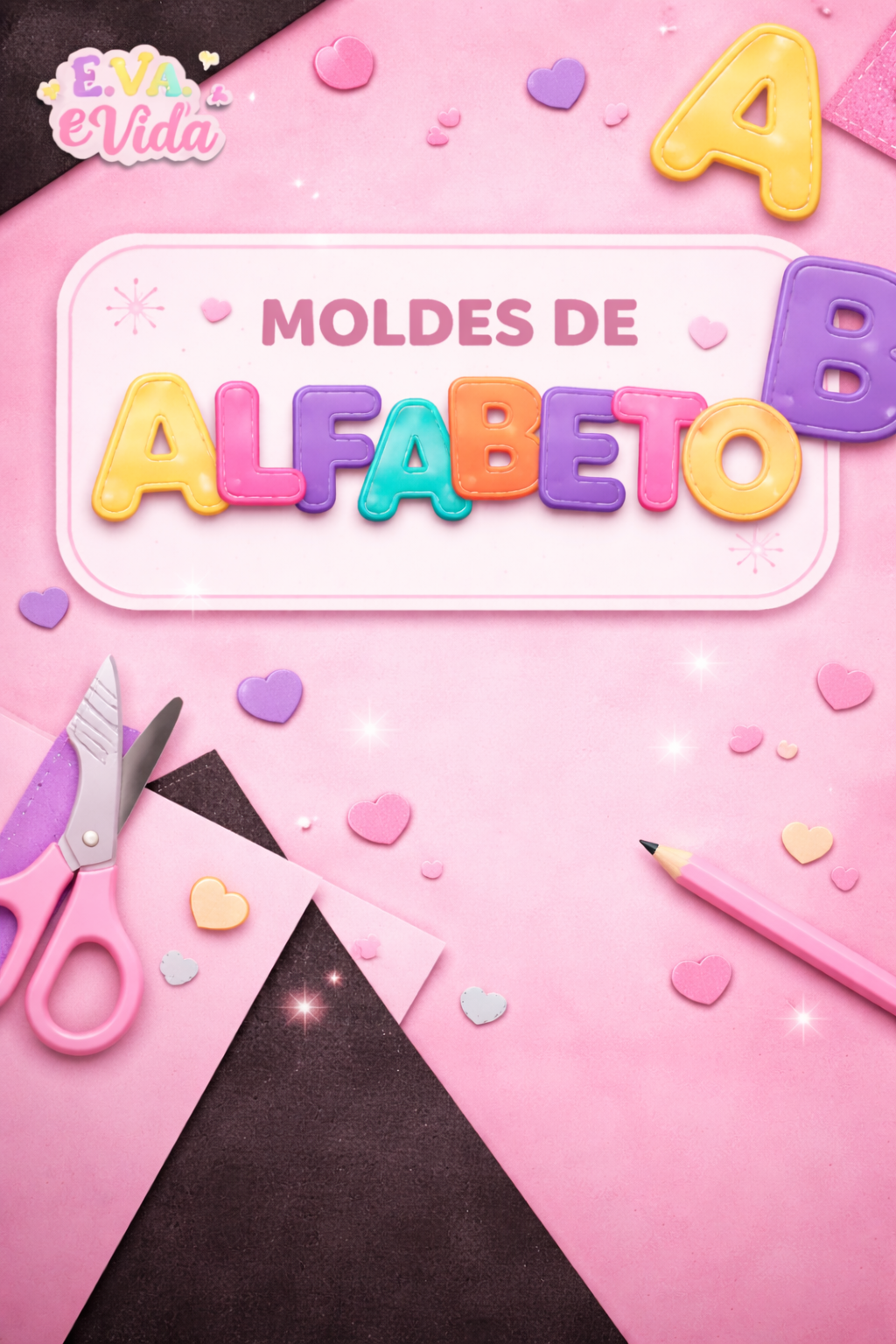 Design colorido de moldes de alfabeto
